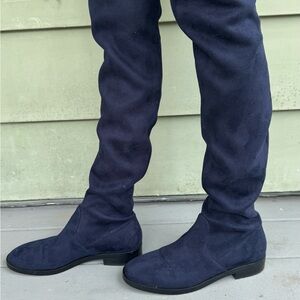 Stuart Weitzman Navy Over the Knee Boots